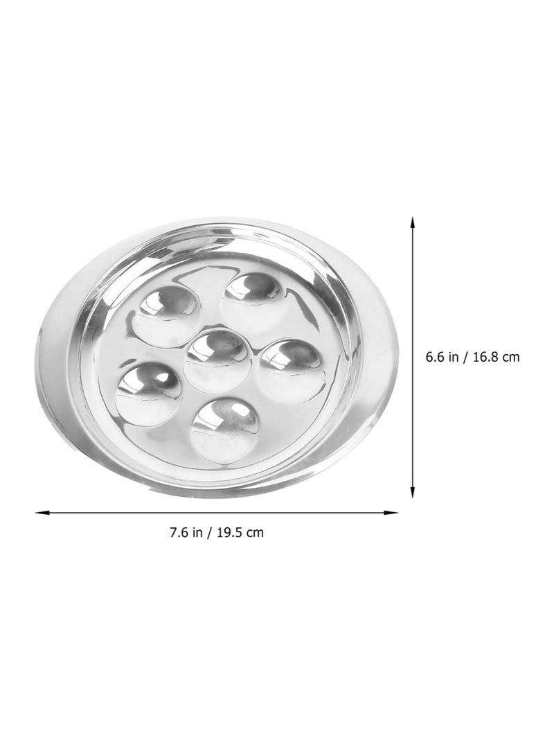 Zikra Snail Tong Forks Set, 3 Pcs Stainless Steel Escargot Tableware Metal Snail Tong 6 Compartment Holes Snail Plate Tong Escargot Fork Escargot Plate for Home BBQ Restaurant - Image 5