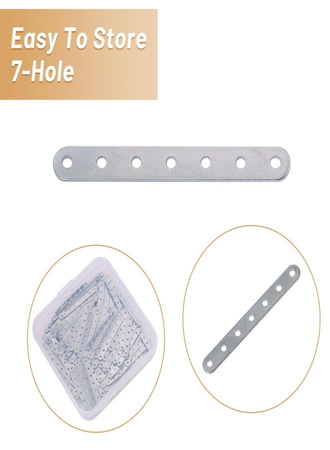 CHGCRAFT 200Pcs Rectangle Spacer Bar Tibetan Antique 7 Holes Platinum Separator Spacer Bar Link Bead Connector Multi Strand Separator Used for Jewelry Production and Connection - Image 4