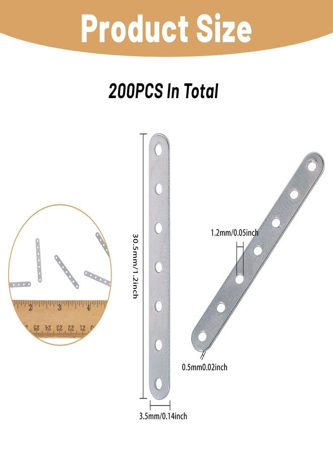 CHGCRAFT 200Pcs Rectangle Spacer Bar Tibetan Antique 7 Holes Platinum Separator Spacer Bar Link Bead Connector Multi Strand Separator Used for Jewelry Production and Connection - Image 2