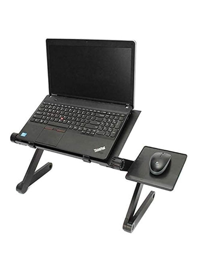 HuHa - Icome Laptop Cooling Stand Tray Holder Riser Desk Table for Bed Sofa Adjustable (Black) - Image 1