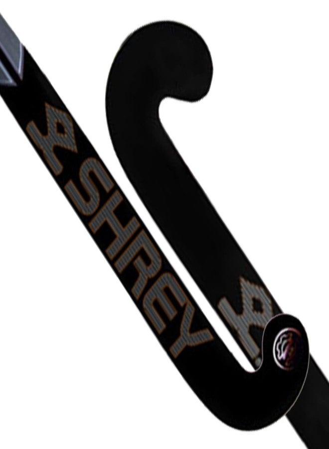 Shrey Legacy 25 Late Bow Extension Hockey Stick (Black/Hot Chocolate, 36.5 inches) - Image 1