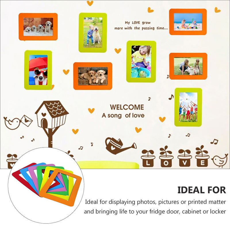 6pcs Photo Frame Stickers Magnetic Picture Frame Refrigerator Photo Holder - Image 4