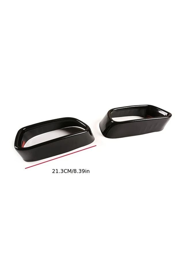 BMW X5 X6 F15 Glossy Black Stainless Steel Rear Exhaust Trim Tail Pipe Frame - Image 2