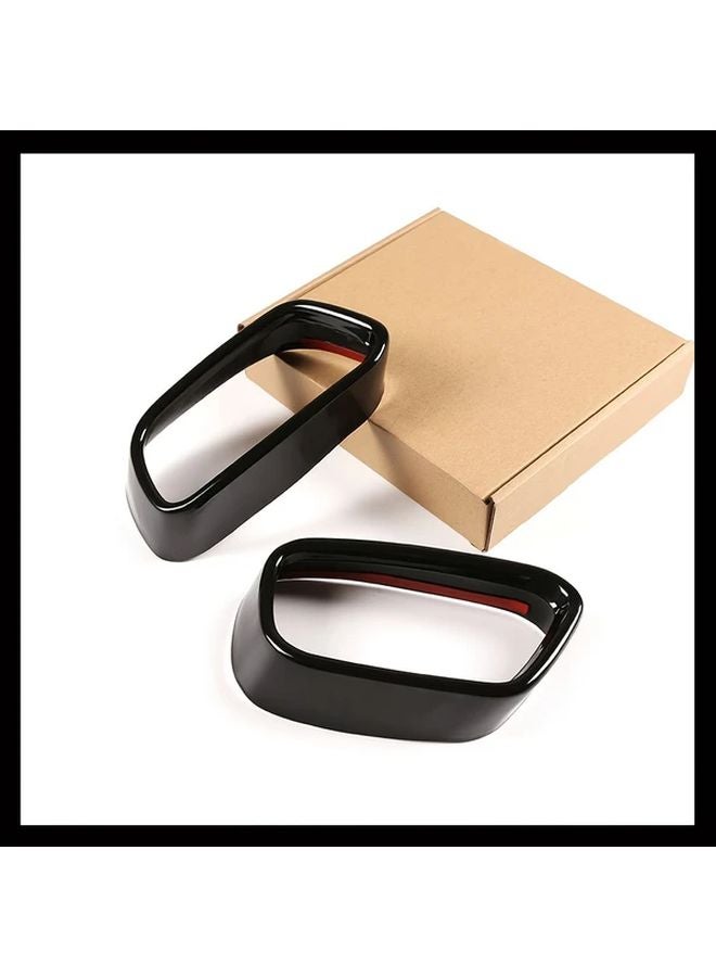 BMW X5 X6 F15 Glossy Black Stainless Steel Rear Exhaust Trim Tail Pipe Frame - Image 5