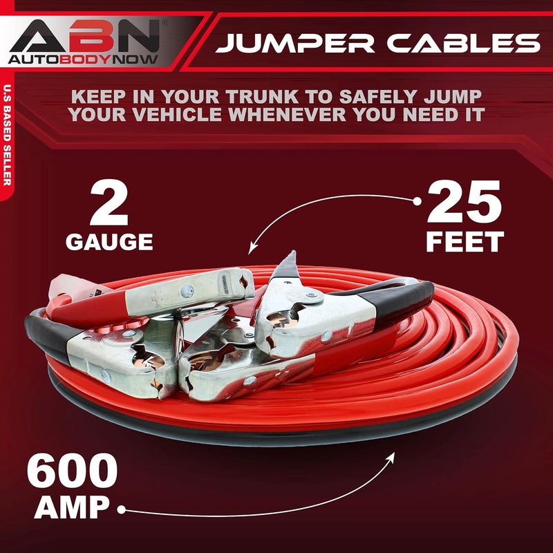 ABN 25ft Jumper Cables - 600 AMP - Image 2