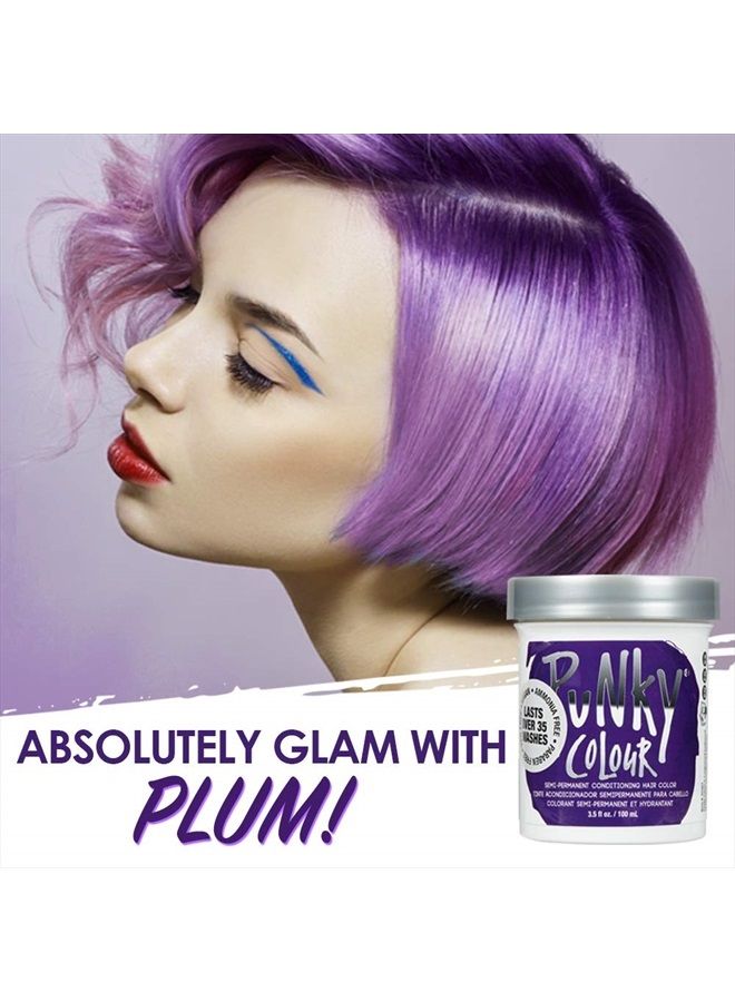 Punky Plum Semi Permanent Conditioning Hair Color, Vegan, PPD and Paraben Free, lasts up to 35 washes, 3.5oz - Image 3