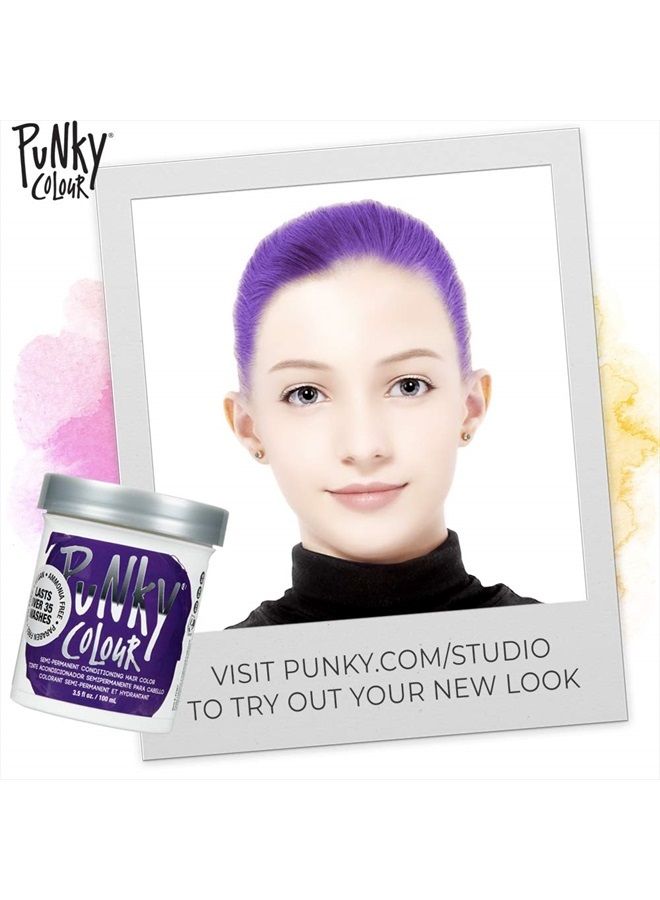 Punky Plum Semi Permanent Conditioning Hair Color, Vegan, PPD and Paraben Free, lasts up to 35 washes, 3.5oz - Image 4