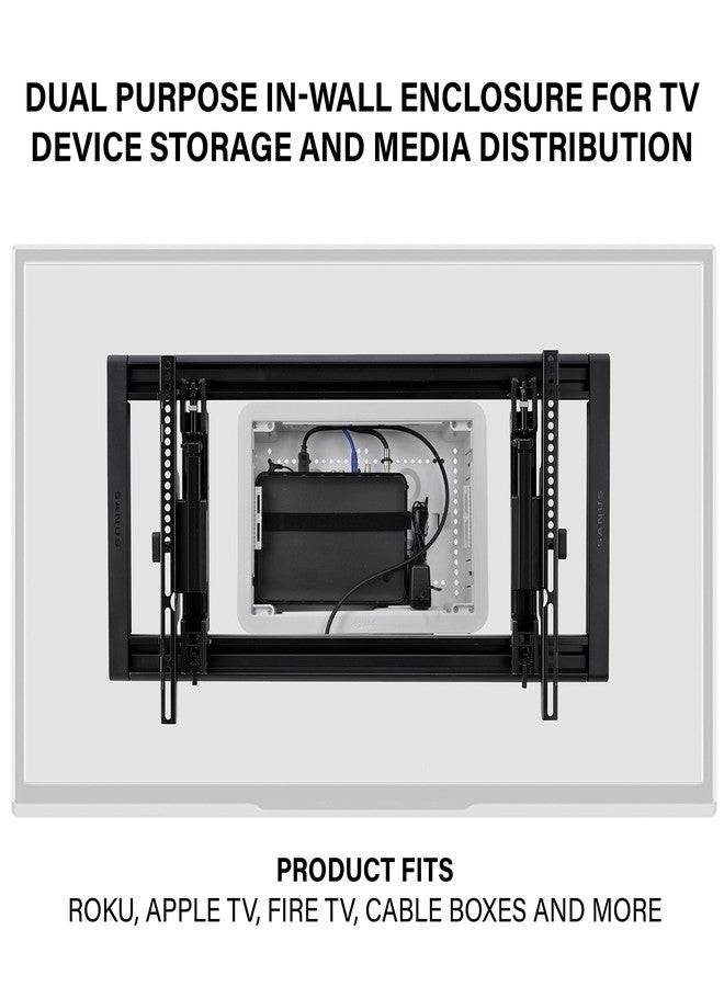 On-Q Legrand - OnQ Cable Management, Structured Media Enclosure, in-Wall Enclosure, TV Home Theater Box, Recessed Storage Box, Dual Purpose, 9 Inches, White (ENP0900-NA) - Image 2