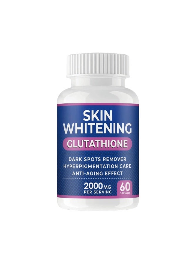 SKIN Glutathione Whitening Pills 90 Capsules 2000 Mg Effective Skin Lightening Supplement Anti-aging Antioxidant
