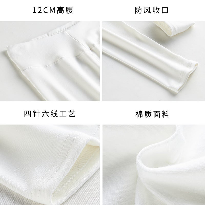 New Cotton Warm Autumn Pants for Women High-Waist Thin Underwear Plus Size Black - Image 4