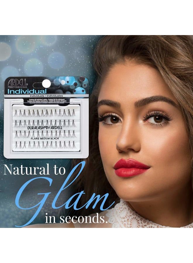 ARDELL False Eyelashes Long Black, DIY Lash Clusters, Eyelash Extension Kit, 4 Pack - Image 2