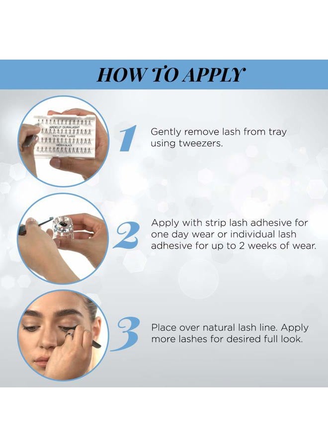 ARDELL False Eyelashes Long Black, DIY Lash Clusters, Eyelash Extension Kit, 4 Pack - Image 4