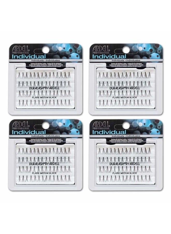 ARDELL False Eyelashes Long Black, DIY Lash Clusters, Eyelash Extension Kit, 4 Pack - Image 1