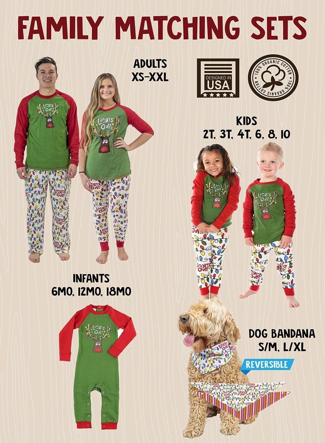 Lazy One Lights Out Matching Family Christmas Pajamas, Matching Christmas PJs for Family, Adult, Teen, Kid, and Baby Pajamas - Image 2