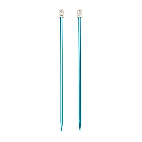Susan Bates 10-Inch Silvalume Single Point Knitting Needle, 5mm, Turquoise - Image 3