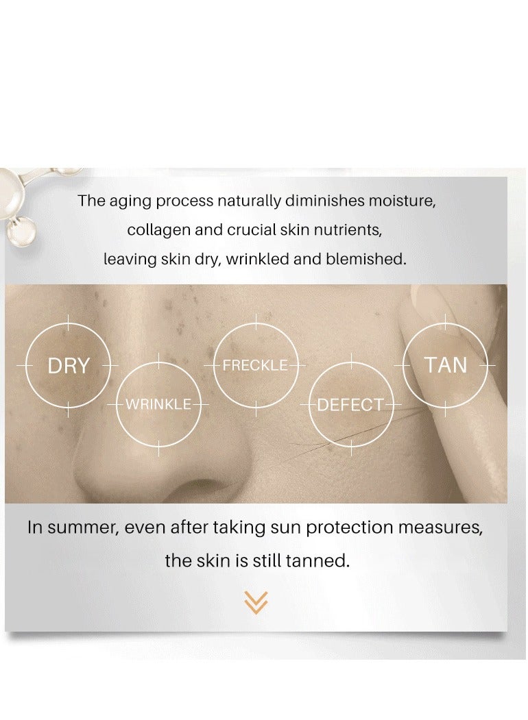 Lanthome Glutathione Serum, Glutathione White Serum, Enriched with Glutathione Vitamin C& Kojic Acid, Hydrating Moisturizing Brightening Skin Reduces Fine Lines & Wrinkles, Dark Spot Remover Face Serum - Image 3