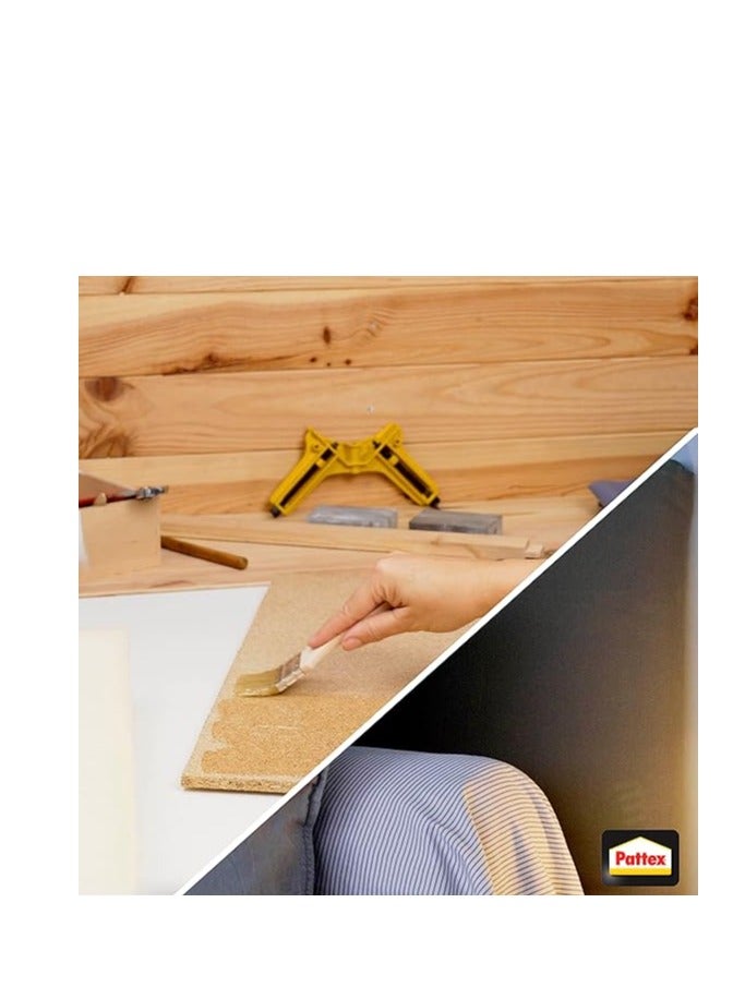 Pattex Pattex Ultra Strong Multi-Purpose Contact Adhesive 250g - Dries completely clear - Ideal for permanently bonding a wide range of materials such as wood, plastic, rubber, leather, vinyl, metal, cork, rigid foam, and more. Suitable for indoor and outdoor use in home, craft, and industrial projects. - Image 4