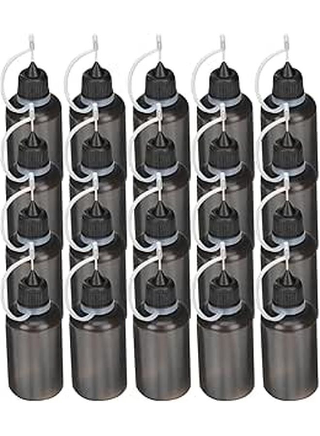 30ml Plastic Needle Tip Squeeze Bottles 20 Pack Precision Glue Applicator for Paint Oil Craft Liquids - Image 1