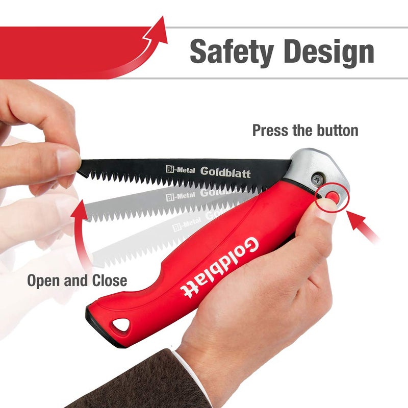 Goldblatt منشار جافيلت القابل للطي للجدران الجافة / شيتروك، منشار يدوي بمقبض ناعم، للجدران، الخشب الرقائقي وPVC - Image 3