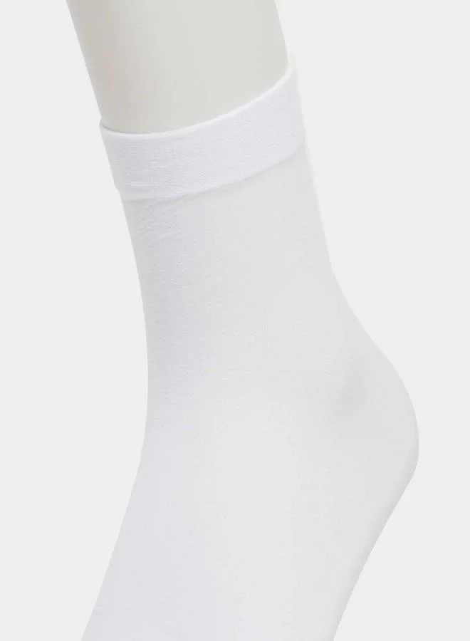 Styli Styli Set of 2 - Solid Crew Socks