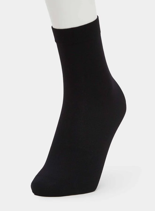 Styli Styli Set of 2 - Solid Crew Socks