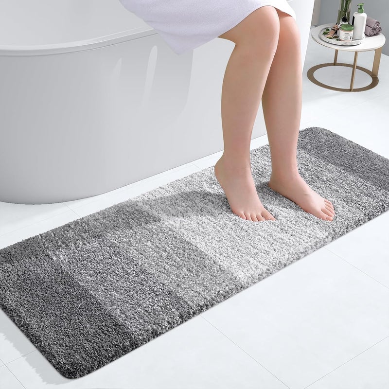 OLANLY Extra Soft and Absorbent Microfiber Bathroom Rug – Rubber Backing – Quick Dry – Machine Washable – for Bathroom Floor, Tub, Shower and Accessories - Image 1