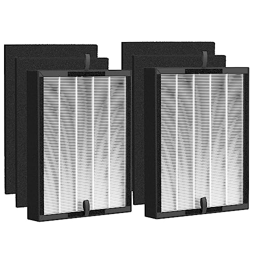 45i Replacement Filter Compatible with Alen BreatheSmart Flex Bh400  45i Pure Air Purifier Compared  B4FreshFL40SilverCarbon 2 Pack 3in1 HEPA Filter  4 Pcs Activated Carbon Pre Filter