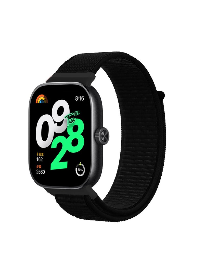 Nylon Strap Compatible with Redmi Watch 5/4,Xiaomi Mi Band 9 Pro/8 Pro Soft Adjustable Band for Men and Women,Black - Image 1