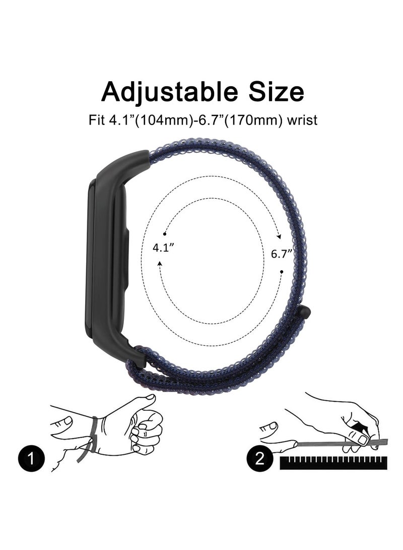 Nylon Strap Compatible with Redmi Watch 5/4,Xiaomi Mi Band 9 Pro/8 Pro Soft Adjustable Band for Men and Women,Black - Image 2