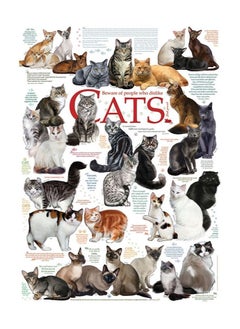 Cobble Hill Jigsaw Puzzle 1000 Piece- Cat Quotes  - Image 2