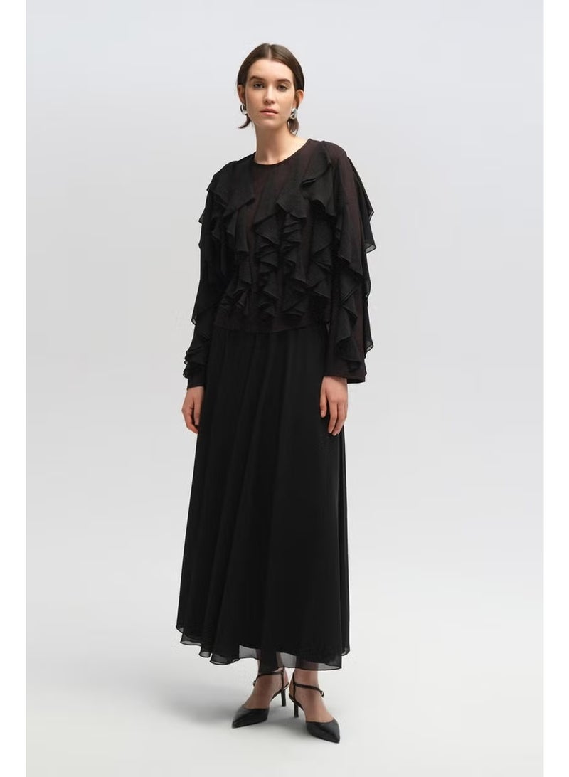 Touche Ruffled Chiffon Blouse - Image 2