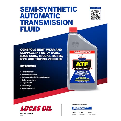 Lucas Oil 10052 Semi-Synthetic Sure-Shift Automatic Transmission Fluid - 1 Quart - Image 3