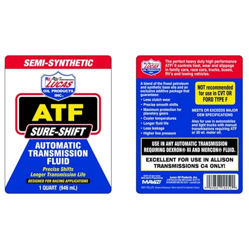 Lucas Oil 10052 Semi-Synthetic Sure-Shift Automatic Transmission Fluid - 1 Quart - Image 2