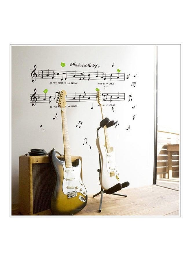 DaDa Home Music Design Removable Wall Sticker Black/Green  - Image 2