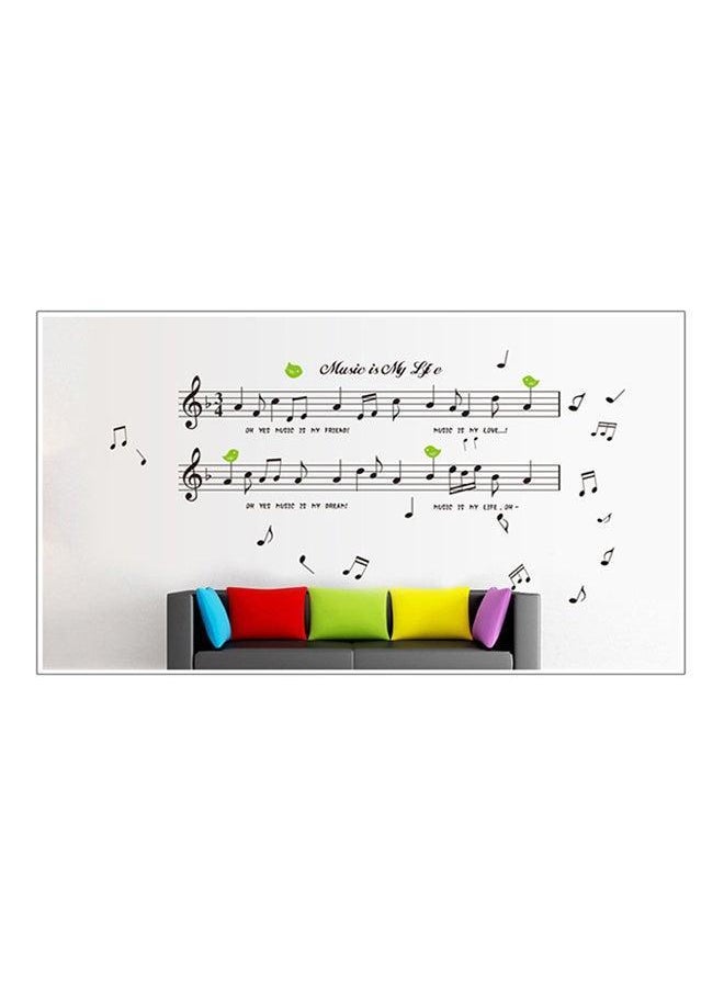 DaDa Home Music Design Removable Wall Sticker Black/Green  - Image 1