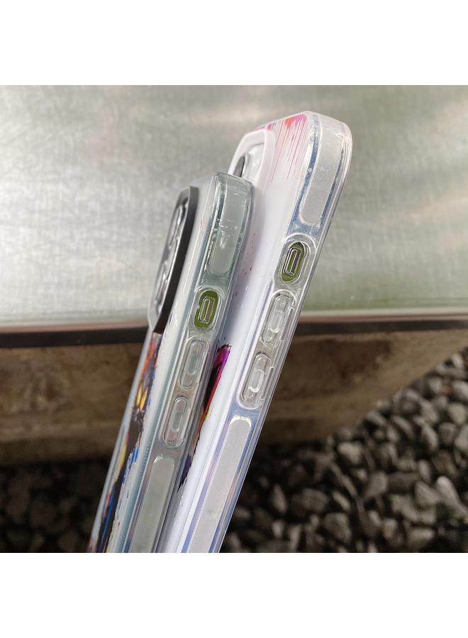 اس-توب جراب لهاتف iPhone 15 Pro، جراب TPU مطبوع عليه حيوانات ملونة بالحبر - Image 5