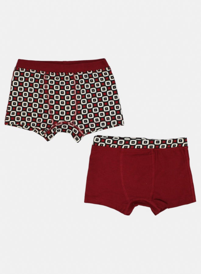 جونيور شورت بوكسر مائل للأحمر (عبوة من قطعتين) - Image 1