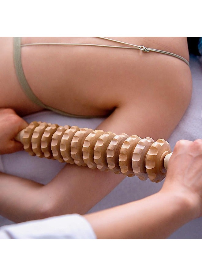 Loquat Wood Therapy Roller Massage Tools, Lymphatic Drainage Massager, Wooden Massage  Muscle Roller Stick, Handheld Cellulite Trigger Point Manual Muscle Release Roller Massager - Image 3