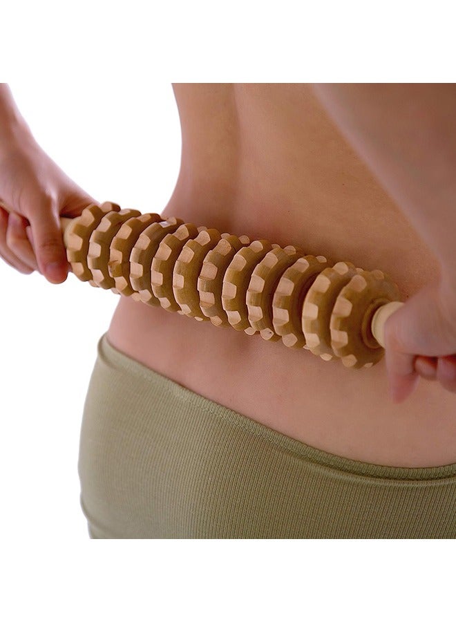 Loquat Wood Therapy Roller Massage Tools, Lymphatic Drainage Massager, Wooden Massage  Muscle Roller Stick, Handheld Cellulite Trigger Point Manual Muscle Release Roller Massager - Image 4