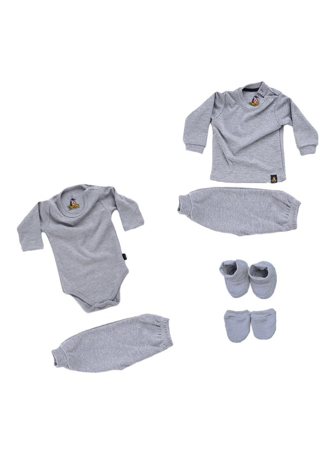 ثيرمو مجموعه بيبي ثيرمو 6 قطع 
2 بنطلون + سلوبت + توب + جوز لكلوك + جوز جوانتي