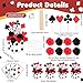WinnerWhy 8 Sets Casino Theme Party Decoration Dice Favor Boxes Poker Toppers for Table Centerpieces with Flowers Poker Cutouts and Sticks for Las Vega Game Night Themed Party Decor - Image 4