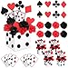 WinnerWhy 8 Sets Casino Theme Party Decoration Dice Favor Boxes Poker Toppers for Table Centerpieces with Flowers Poker Cutouts and Sticks for Las Vega Game Night Themed Party Decor - Image 2