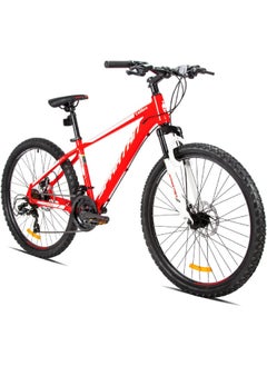 Spartan Calibre Hardtail Mountain Bicycle| 26 inch wheel size| 21 speed Shimano gear | For adults| Red  - Image 1