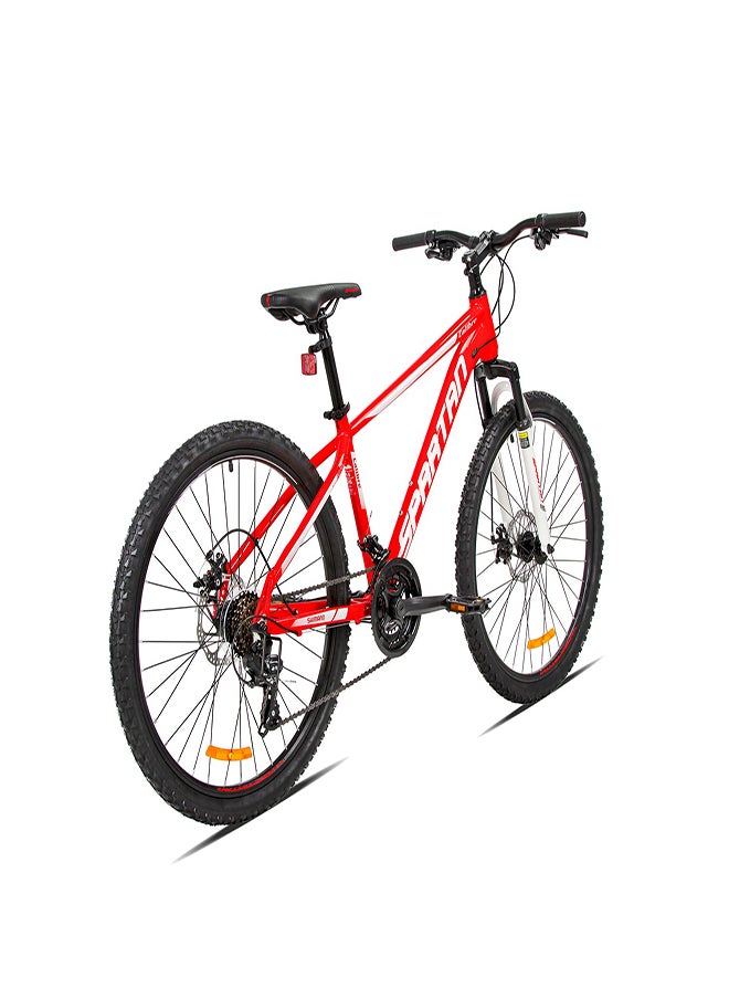 Calibre Hardtail Mountain Bicycle| 26 inch wheel size| 21 speed Shimano gear | For adults| Red