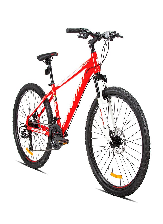 Calibre Hardtail Mountain Bicycle| 26 inch wheel size| 21 speed Shimano gear | For adults| Red