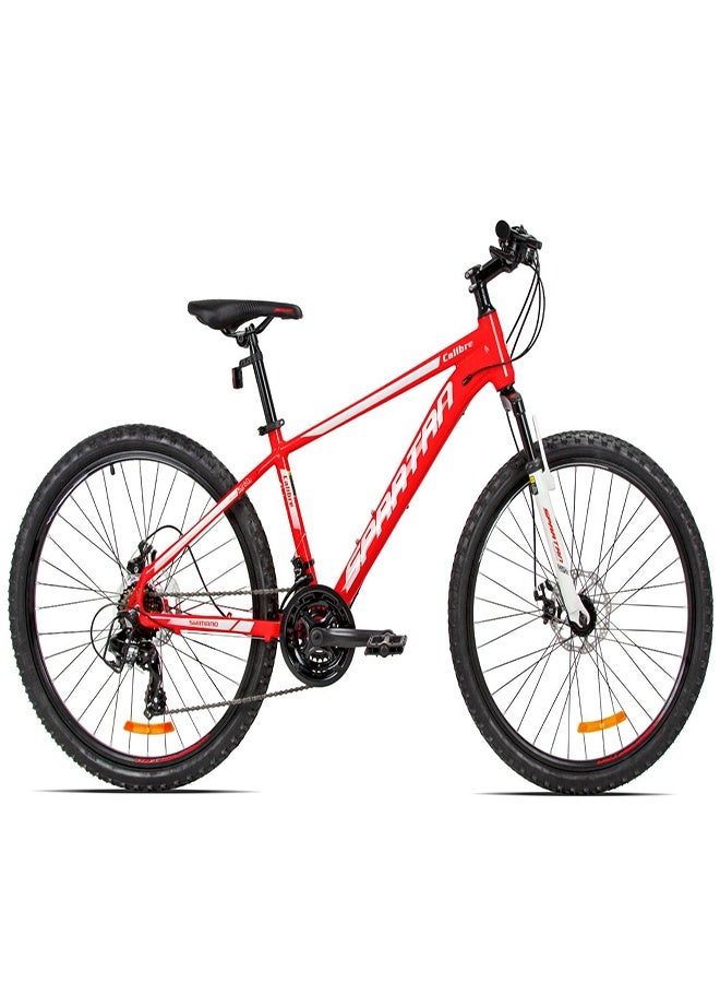 Spartan Calibre Hardtail 26-Inch Mountain Bike | 26 Inch Wheel Size | 21 Speed Shimano Gears | Red Color - Image 1