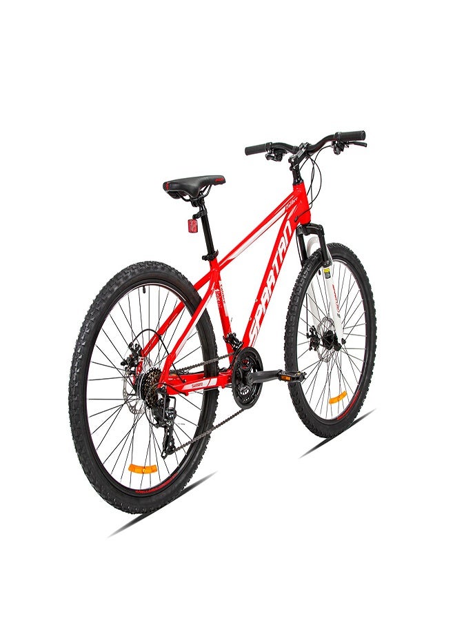 Spartan Calibre Hardtail 26-Inch Mountain Bike | 26 Inch Wheel Size | 21 Speed Shimano Gears | Red Color - Image 2