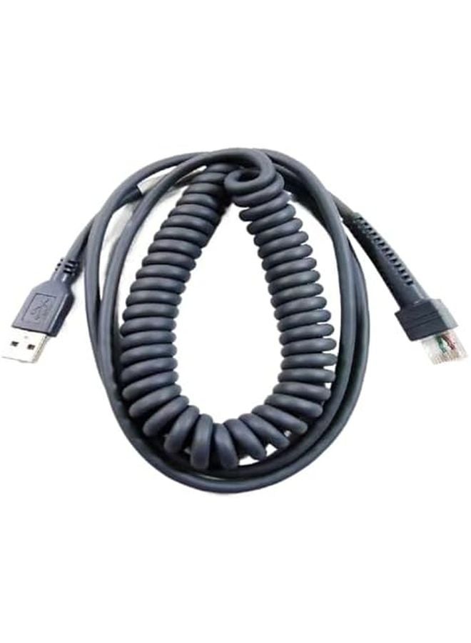 USB 2.0 to RJ50 Scanner Cable Spring Wire 6M for PC and Scanner Connection - Image 3