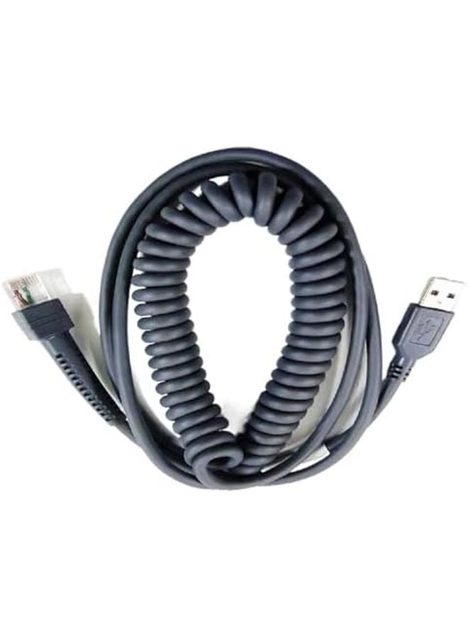 USB 2.0 to RJ50 Scanner Cable Spring Wire 6M for PC and Scanner Connection - Image 4