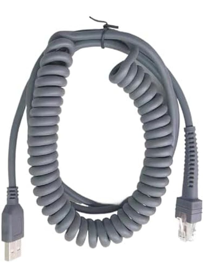 USB 2.0 to RJ50 Scanner Cable Spring Wire 6M for PC and Scanner Connection - Image 5